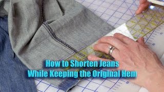 How to Hem Jeans While Keeping Original Hem [upl. by Ardyce]