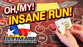 😮 INSANE RUN on Ultimate Texas Hold Em Poker in Las Vegas [upl. by Seda]