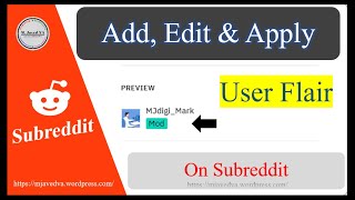 How to Add and Edit User flairs on Subreddit [upl. by Herrick]