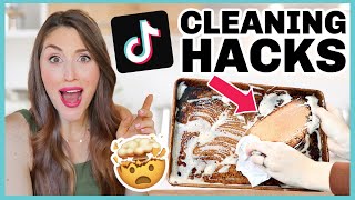 GENIUS TIKTOK CLEANING HACKS YOU HAVE TO TRY 🤯 [upl. by Haonam474]