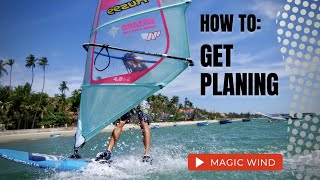 HOW TO Get planing Accelerating the board Windsurf tuition [upl. by Australia780]