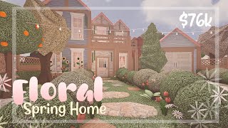 Roblox  Bloxburg Floral Spring Home  House Build [upl. by Murage]