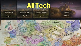 Crusader Kings 3 Time lapse All Innovations in 1066 [upl. by Nytsua442]