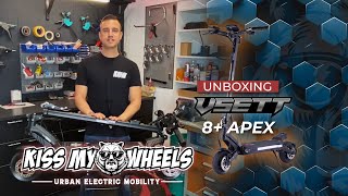 UNBOXING Trottinette électrique VSETT 8 APEX  Batterie amovible double moteurs autonomie 60 Km [upl. by Enyawad]