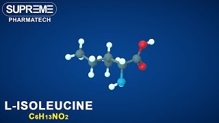 LIsoleucine  C6H13NO2  3D molecule [upl. by Arakaj821]