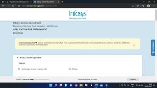 how to fill form in Infosys  hiring in Infosys Fresher  Education Analysist [upl. by England]