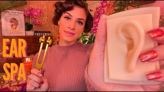 ASMR Ear Spa  Ear Massage  Ear Cleaning  Ear Acupressure  8 Tuning Forks  3Dio Ear to Ear [upl. by Wrand109]