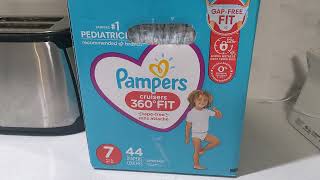 Pampers Cruisers 360 Fit Size 7 Unboxing and Review [upl. by Tahpos203]