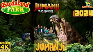 Jumanji ride  Gardaland Vlog 2024  Gardaland theme park 4k tour [upl. by Ressan]