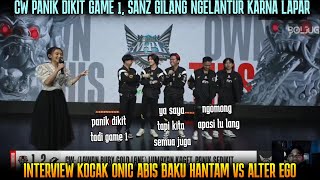 REAKSI PLAYER ONIC HAMPIR KALAH LAWAN AE INTERVIEW KOCAK ONIC VS ALTER EGO MPL ID SEASON 13 [upl. by Lienet]