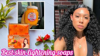 10 best lightening soaps for a glowing skin Top whitening soaps [upl. by Ahseer]