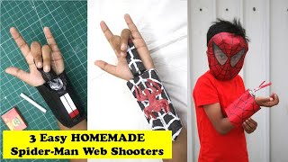 3 Simple SpiderMan Web Shooters you can make at Home  Easy Homemade Web Shooter that SHOOTS DIY [upl. by Essilrahc530]