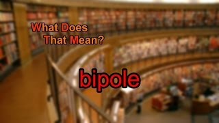 What does bipole mean [upl. by Kozloski]