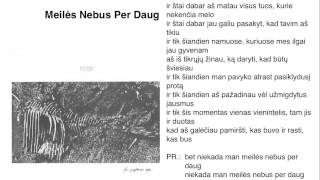 FOJE  quotMeilės Nebus Per Daugquot [upl. by Zeret]