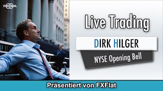 LiveTrading NYSE Opening  YM  Di 6824  1515 DHilger  FXFlat [upl. by Aklim]