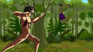 Hulk vs Eren Yeager Animation [upl. by Rex]