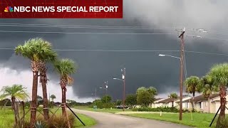 Special report Multiple tornadoes seen in Florida ahead of Miltons landfall [upl. by Enrol533]