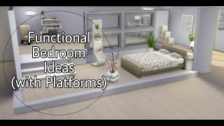 Platform Bedroom Functional Ideas 💡  Tutorial  No CC or Mods  The Sims 4 [upl. by Anilegna]