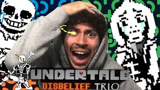 PAPYRUS LOSES HIS MIND  Undertale Disbelief Trio  Phase 1  Full Animation REACTION [upl. by Lishe]