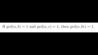 If gcdab1 and gcdac1 then gcdabc1 [upl. by Oneg]