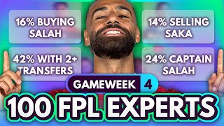 FPL GW4 EXPERT Transfer Trends amp Best Captains 🧠 100 Experts Share Gameweek 4 Team Plans [upl. by Eedyah814]