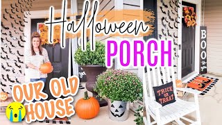 FALL amp HALLOWEEN PORCH DECORATE WITH ME  One of MY FAVORITE ways Ive Decorated SO FESTIVE [upl. by Eelyam]