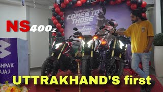 Uttrakhands first NS400z  LAUNCH EVENT  NEW FEATURES  ON ROAD PRICE [upl. by Orimisac]