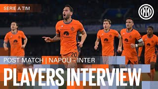 CALHANOGLU AND BARELLA  NAPOLI 03 INTER  PLAYERS INTERVIEW 🎙️⚫🔵 [upl. by Eslud]