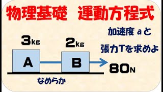 物理基礎 運動方程式の基本演習２ [upl. by Yadnil]