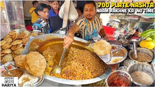 25 Rs Level 3000 Nashta  Street Food India  Flying Chole Bhature Samose Chana Imli Pulao [upl. by Nita]