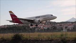 Iberia OneWorld A319 Landing on RWY22 at San Sebastian  Donostia airport [upl. by Trub]