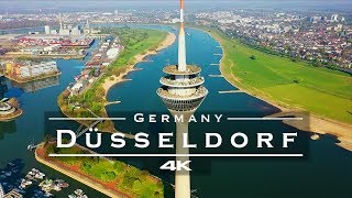 Düsseldorf Germany 🇩🇪  by drone 4K [upl. by Aziar]