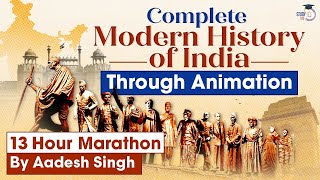 Complete Modern Indian History in 13 hours through Animation by Aadesh Singh  GS History  UPSC IAS [upl. by Cockburn]