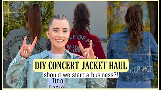 DIY Concert Jacket Haul  OPENING A BUSINESS  Sara Harlee [upl. by Gigi]