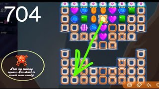 Candy Crush Level 704  Candy Crush Saga Level 704  Candy Crush [upl. by Aneeroc]