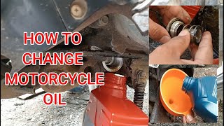 HOW TO CHANGE MOTORCYCLE OIL SIP 125 KEEWAY [upl. by Medovich]