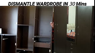 How to remove IKEA wardrobe  Dismantle readymade wardrobe  Easy dismantle [upl. by Odraboel]