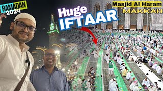 Huge Iftaar with Millions of People  Makkah ki Taraweeh  Haram Crowed AftabFootnotes [upl. by Enyaht]