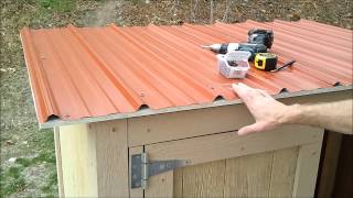 11Installing Shed Metal Roofing  How to Build a Generator Enclosurewmv [upl. by Jarvis7]