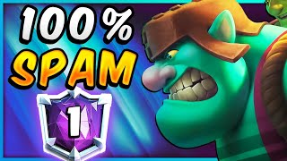 LOWEST SKILL DECK just REACHED RANK 1 IN CLASH ROYALE 🏆 [upl. by Romanas]