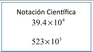 Notacion Cientifica escritura de numeros correctamente exponentes positivos [upl. by Tulley]