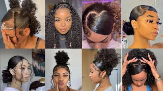 💖Natural Curly hairstyles protective hairstyles compilation✨ [upl. by Yud]