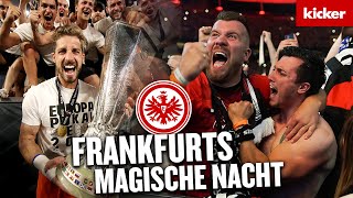 quotHerz klopft bis zum Halsquot So feierten die EintrachtFans Frankfurts magische Nacht  Europa League [upl. by Phalan]