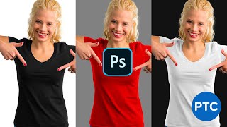 Best Way To Turn BLACK Into ANY COLOR in Photoshop Including White [upl. by Lennahs]