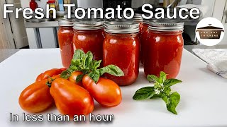 How to make Tomato Sauce from tomatoes  Quick Italian Tomato Passata Sauce [upl. by Anaidni]