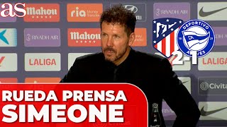 SIMEONE en RUEDA DE PRENSA RIQUELME SEIS TRIUNFOS SEGUIDOS  ATLÉTICO 2ALAVÉS 1 [upl. by Verne]