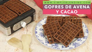 GOFRES DE AVENA Y CACAO  Cómo preparar gofres de avena en gofrera  Gofres de cacao [upl. by Rider]