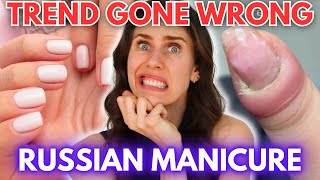 Is The Viral Russian Manicure A Recipe For Disaster [upl. by Ardnazxela]