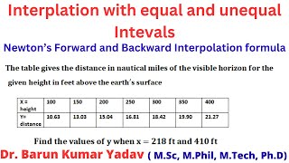 Newtons interpolation formula  Interpolation  Newtonbackwardandforwardformula [upl. by Sklar]