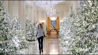 Compare Melania Trump to Michelle Obamas White House Christmas decor [upl. by Yleme]